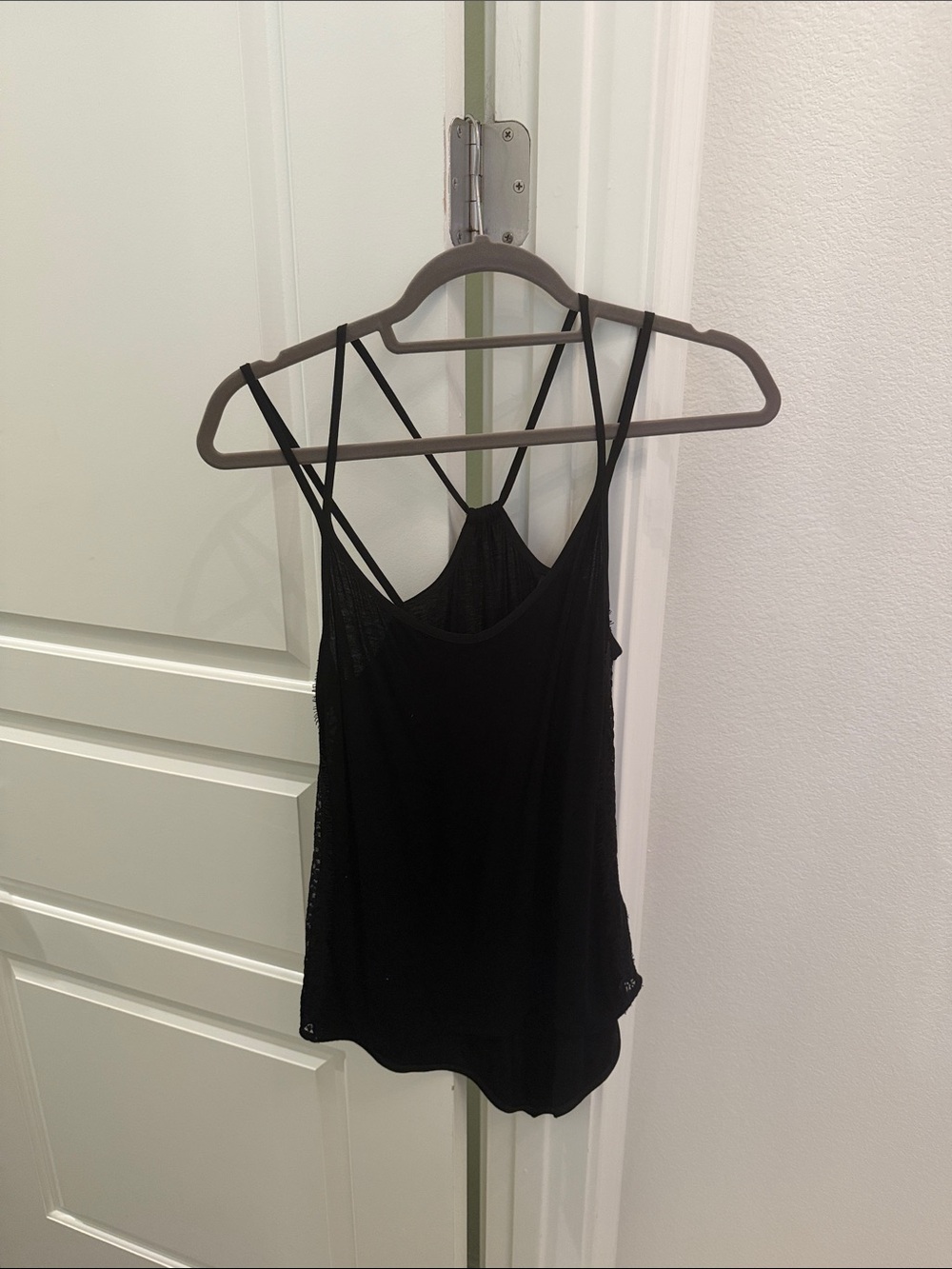 Karen Millen Black Double-Strap Tank Top
